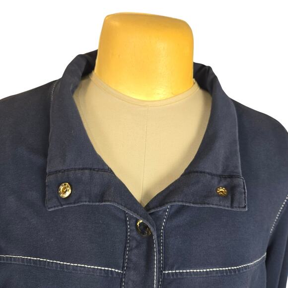 Jones New York Signature Woman 3X Snap Front Lightweight Jacket Polka Dot Casual - Picture 3 of 11